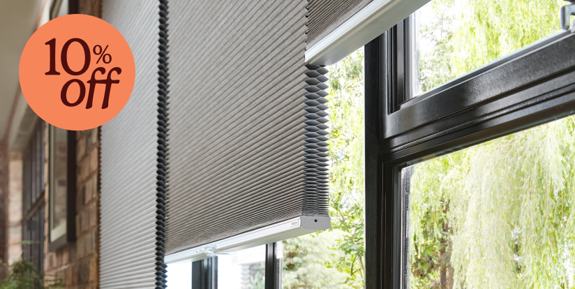 Double pleated thermal blinds