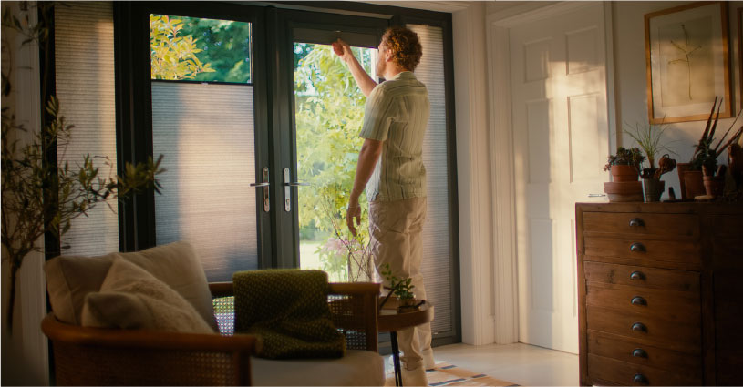No drill pleated blinds