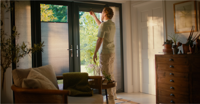 No drill pleated blinds