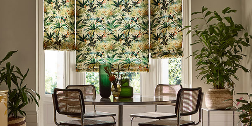 Heat shield linings for Roman blinds