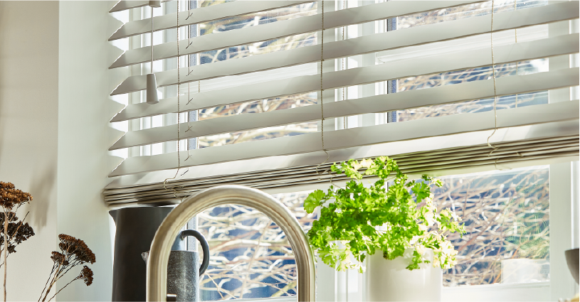 No drill wooden blinds