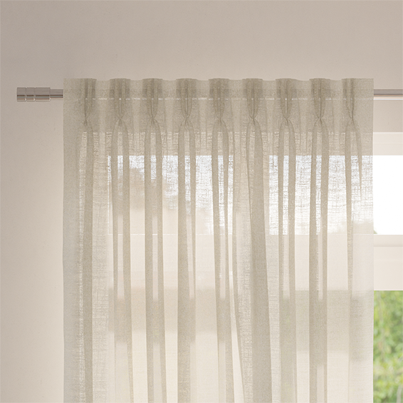 Lumiere Unlined Arlo Oatmeal Curtains