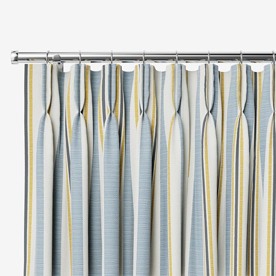 Truro Stripe Coastal Blue Curtains | Curtains 2go™