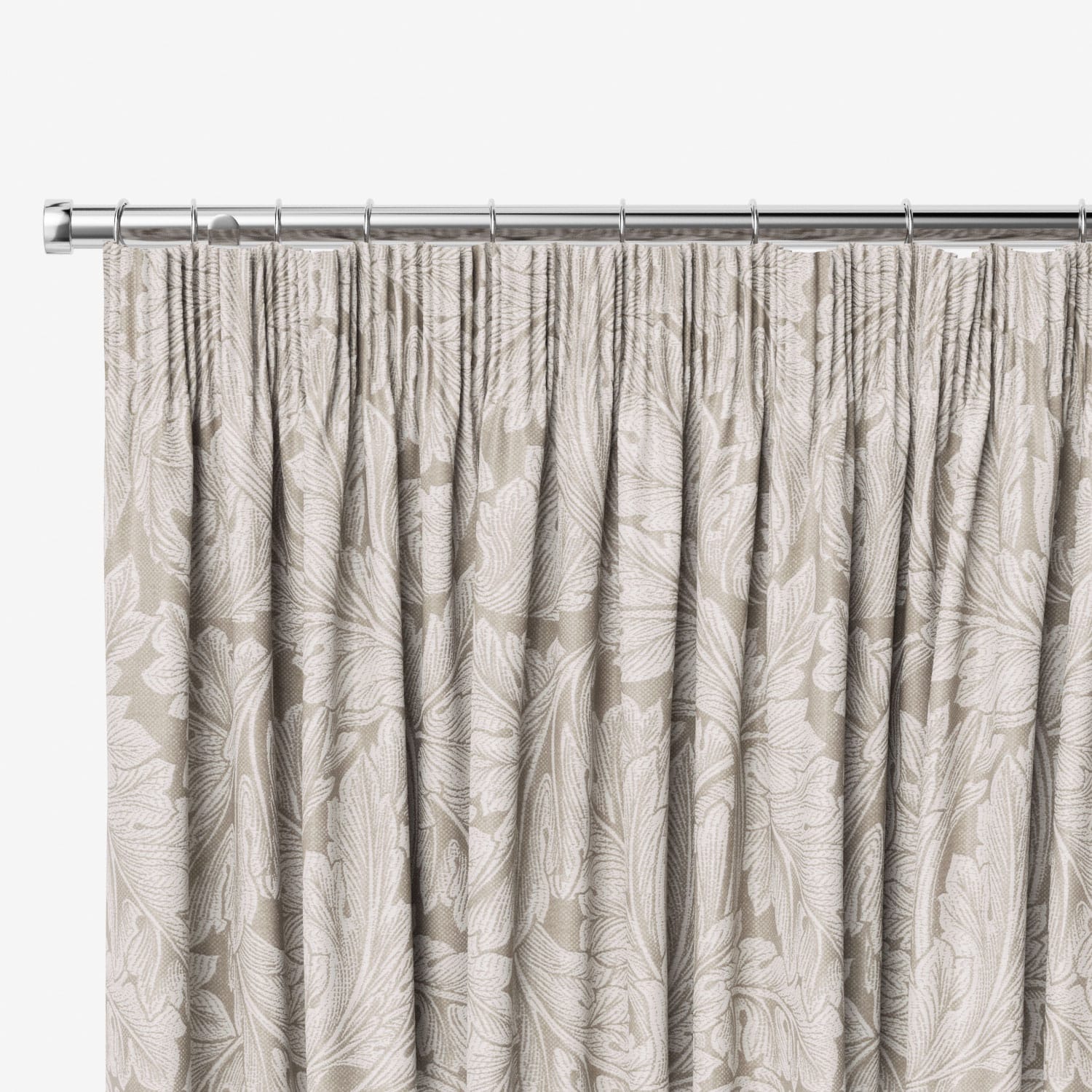 Rideaux Art Déco Acanthe Cerise – Style William Morris, Cousus Main, 4 Cols, Iliv