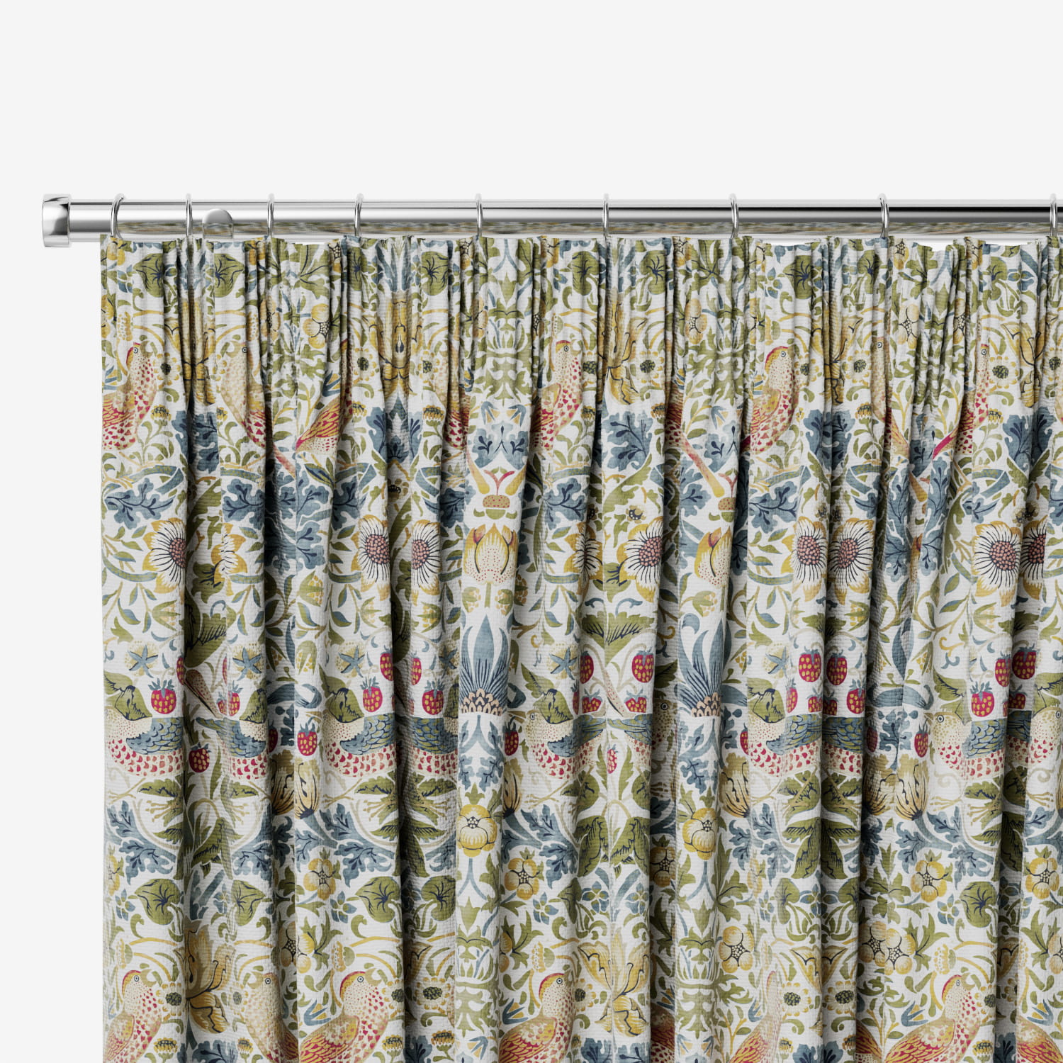 William Morris Strawberry Thief Natural Curtains