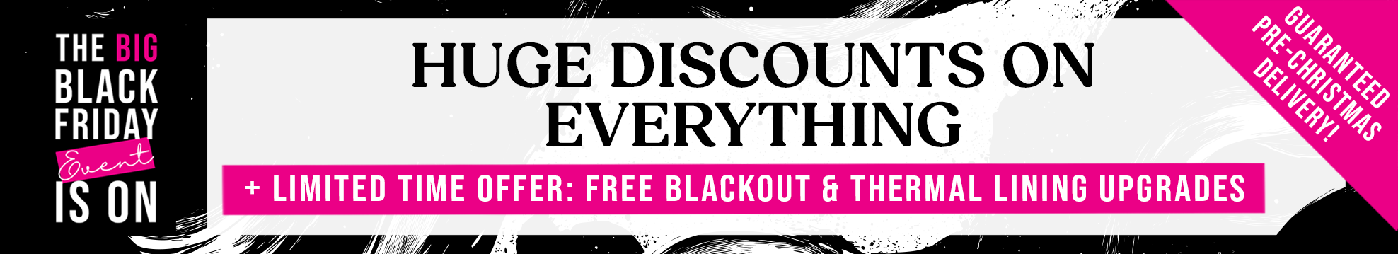 Black Friday - Discounts on All - During Free Linings