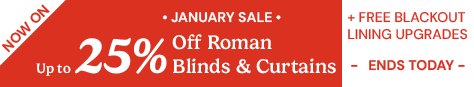 AW OFFER - January Sale - 25 Romans|Curtains - ENDS TODAY