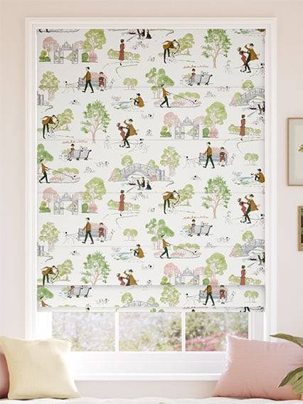 101 Dalmatians Soft Green & Rose Roman Blind thumbnail image