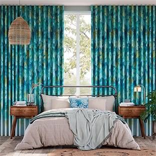 Acacia Tree Teal Curtains thumbnail image