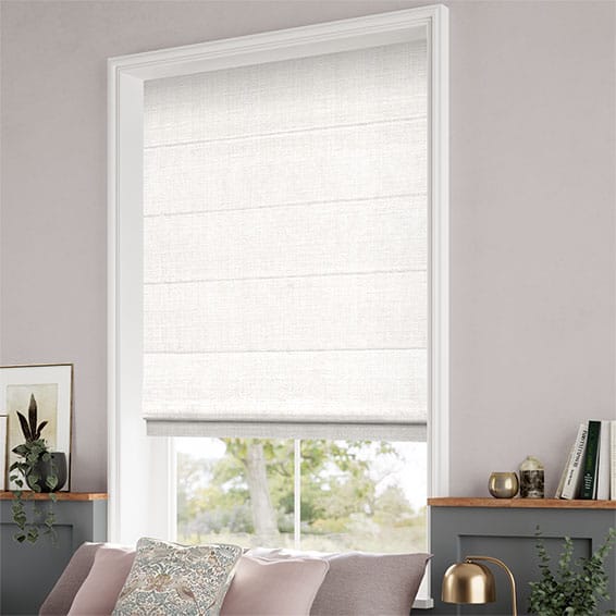 Acantha Snow White Roman Blind