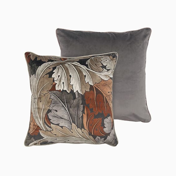 William Morris Acanthus Chestnut Cushion