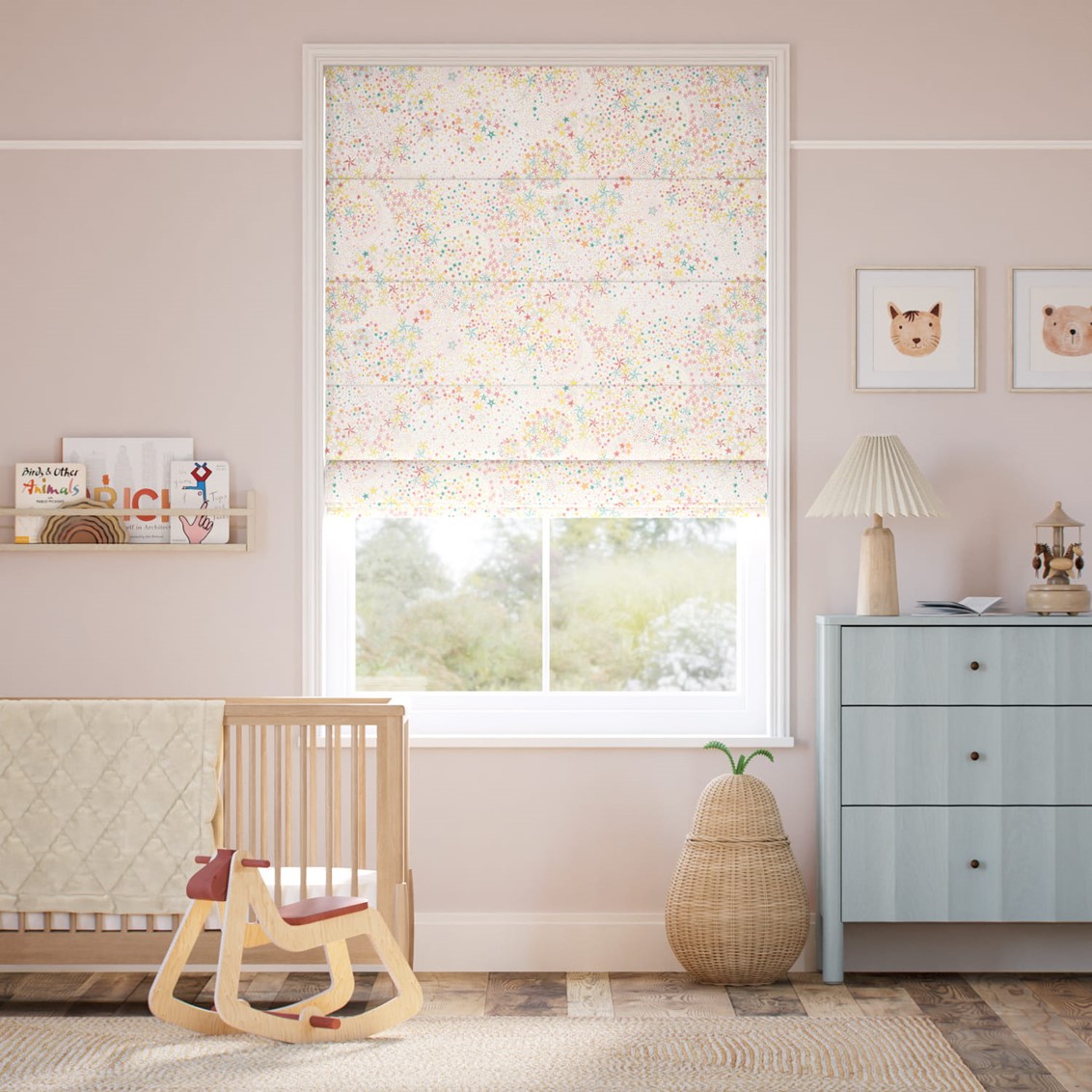 Adelajda Quartz Pink Roman Blind