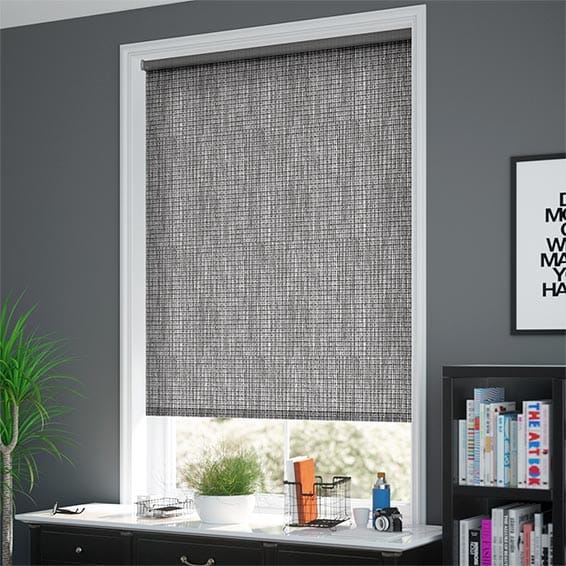 Adriana Glimmer Blackout Pewter Roller Blind