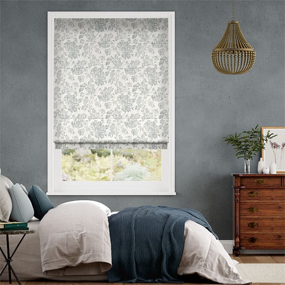 Aerie Damask French Grey Roman Blind