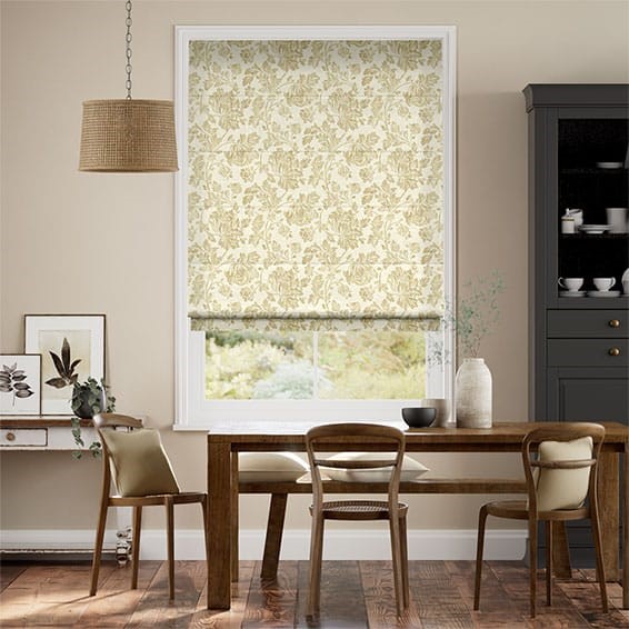 Aerie Damask Honey Roman Blind