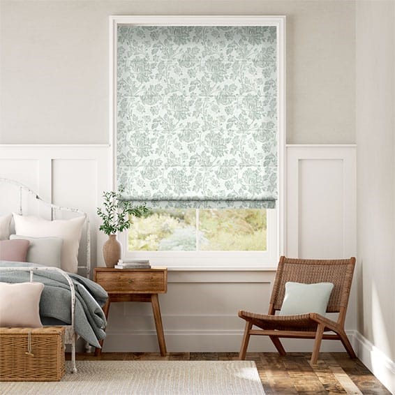 Aerie Damask Mint Roman Blind