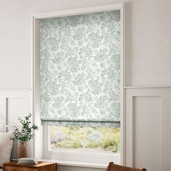 Aerie Damask Mint Roman Blind