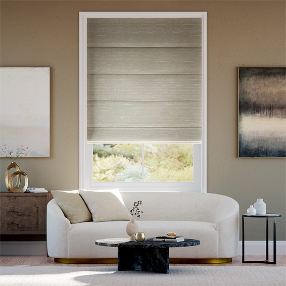 Ahisma Luxe Faux Silk Mink Roman Blind