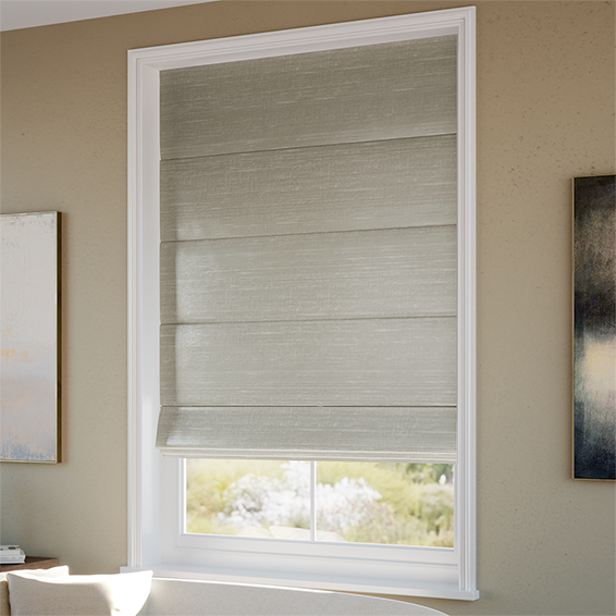 Ahisma Luxe Faux Silk Mink Roman Blind