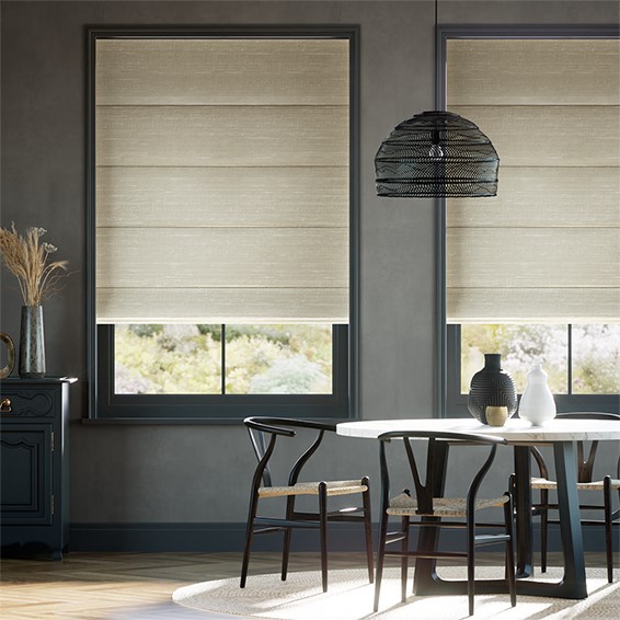 Ahisma Luxe Faux Silk Oyster Roman Blind