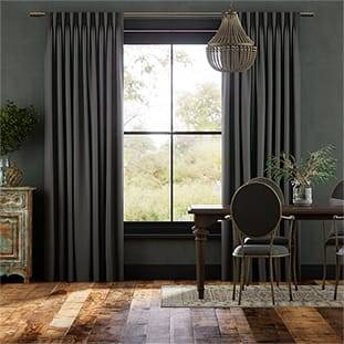 Ahisma Luxe Faux Silk Slate Curtains thumbnail image