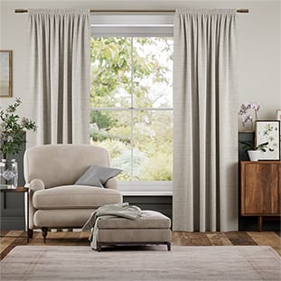 Alaina Speckled Silver Curtains thumbnail image