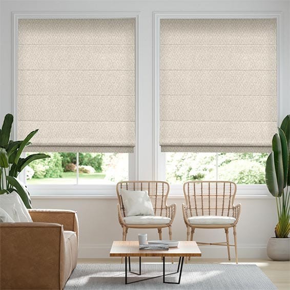 Alcyone White Gold Roman Blind