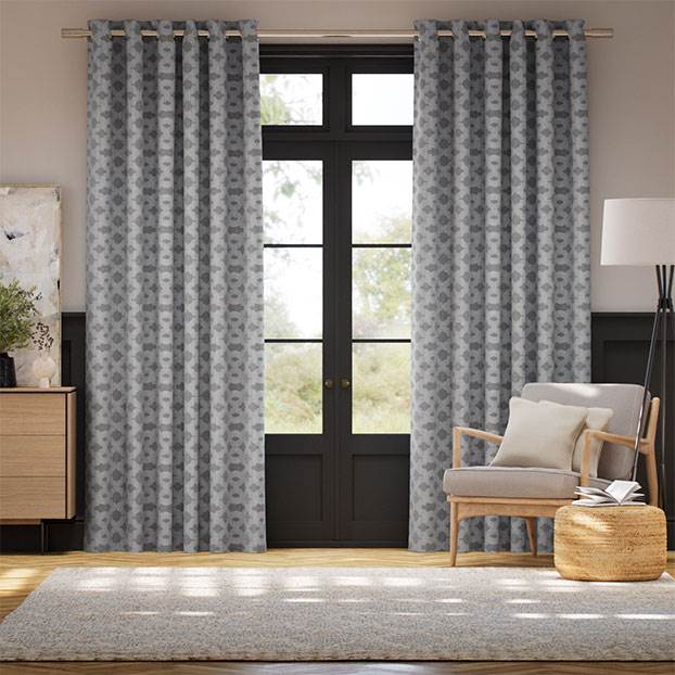 Alicia Jacquard Ironstone Curtains thumbnail image