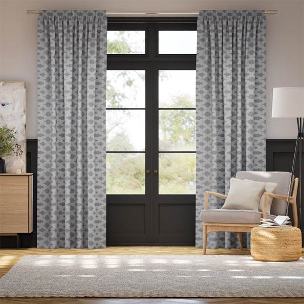 Alicia Jacquard Ironstone Curtains thumbnail image