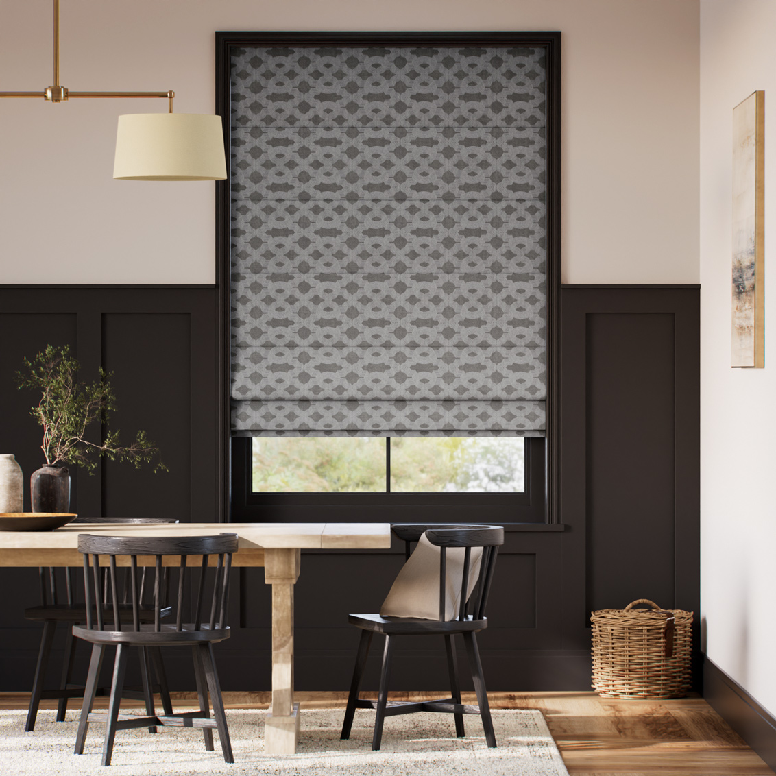 Alicia Jacquard Ironstone Roman Blind