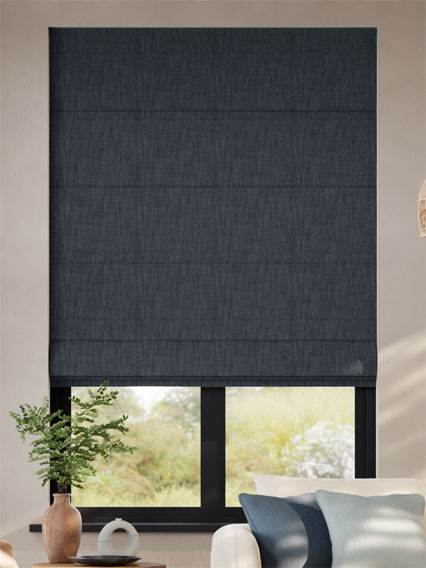 Alma Linen Navy Roman Blind thumbnail image