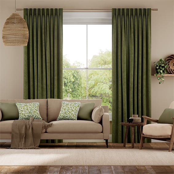 Alva Basil Green Curtains