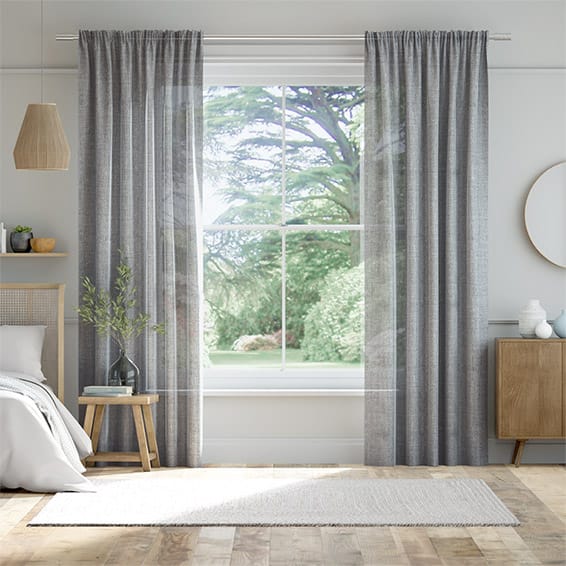 Alyona Voile Grey Haze Curtains