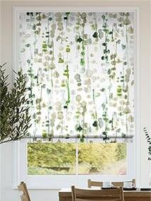 Alyssa Linen Leaf Green Roman Blind thumbnail image