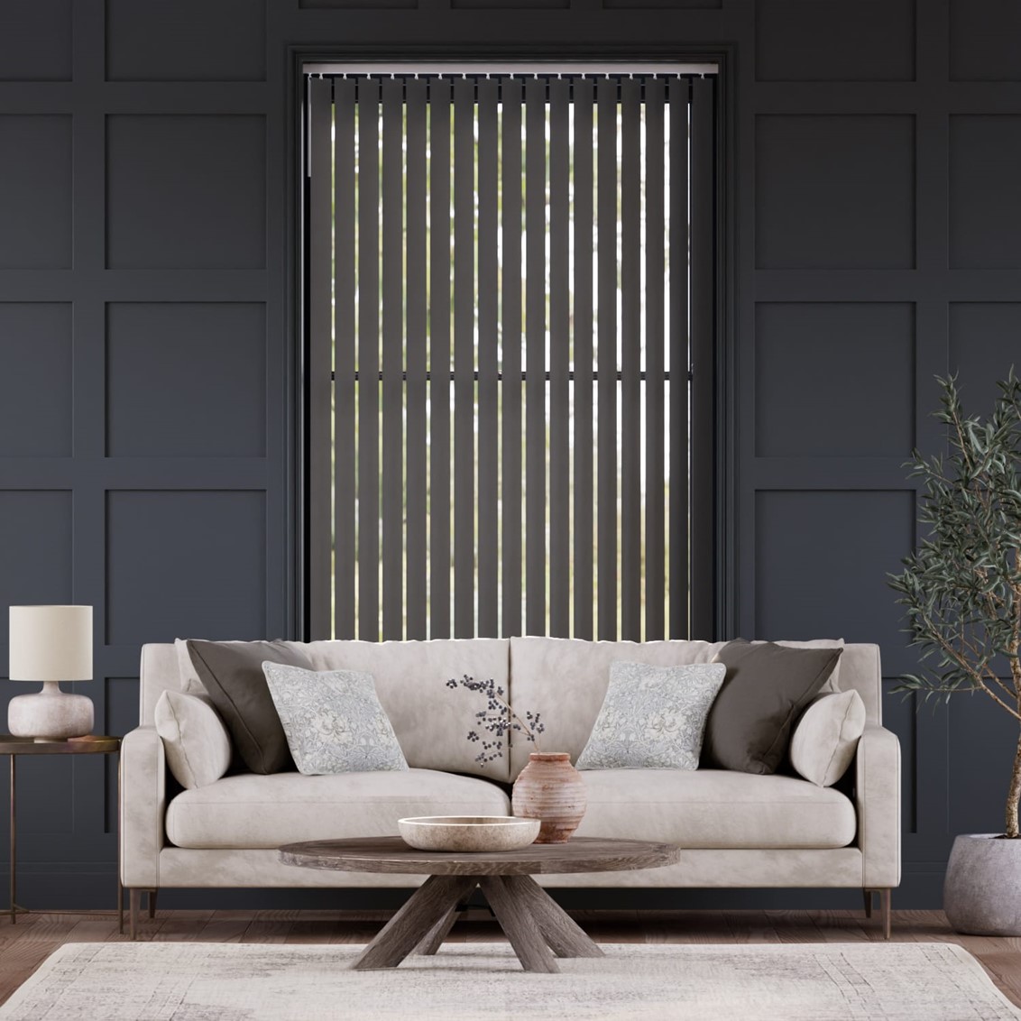 Amalfi Charcoal Vertical Blind