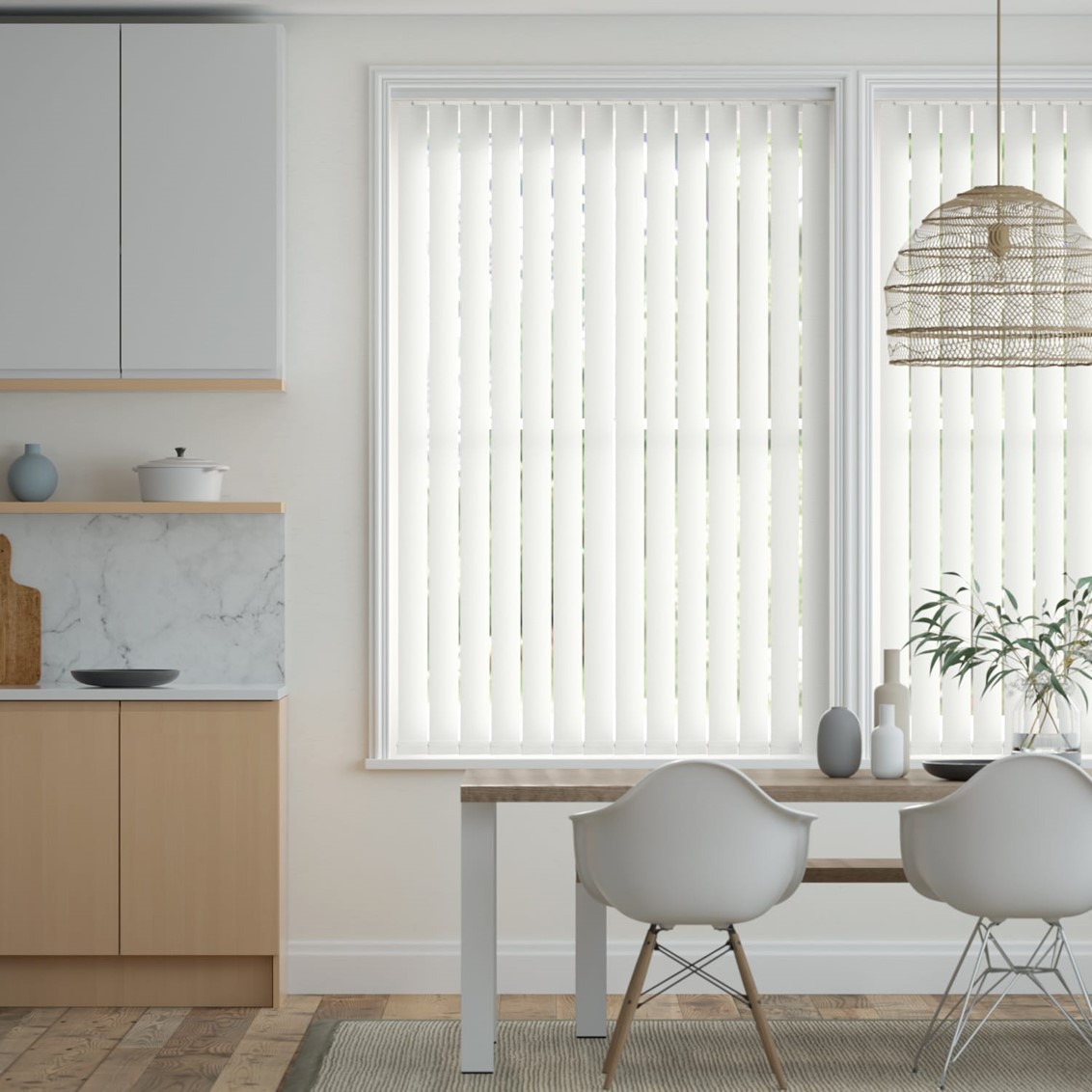 Amalfi Simply White Vertical Blind