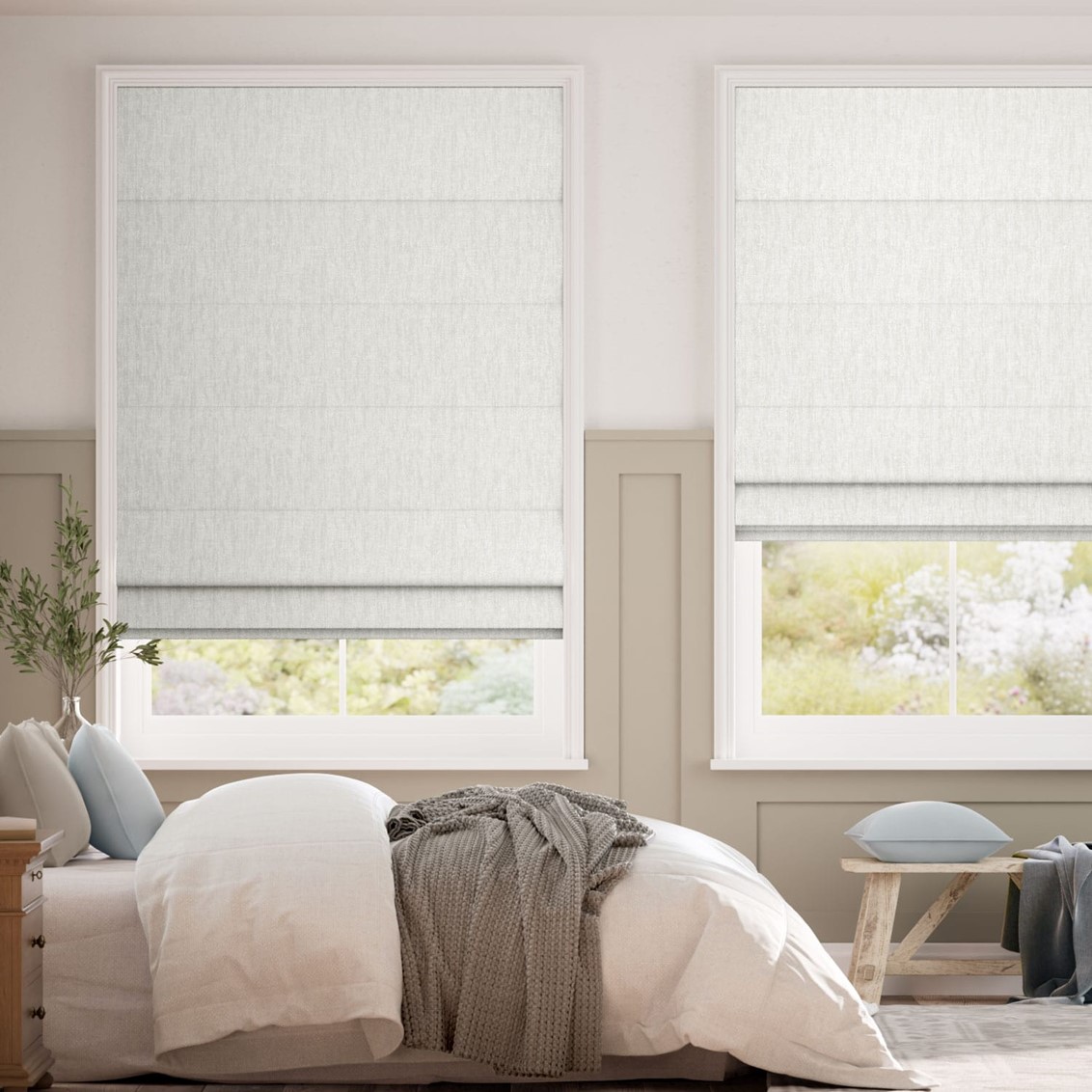 Ambrose Fennel Roman Blind