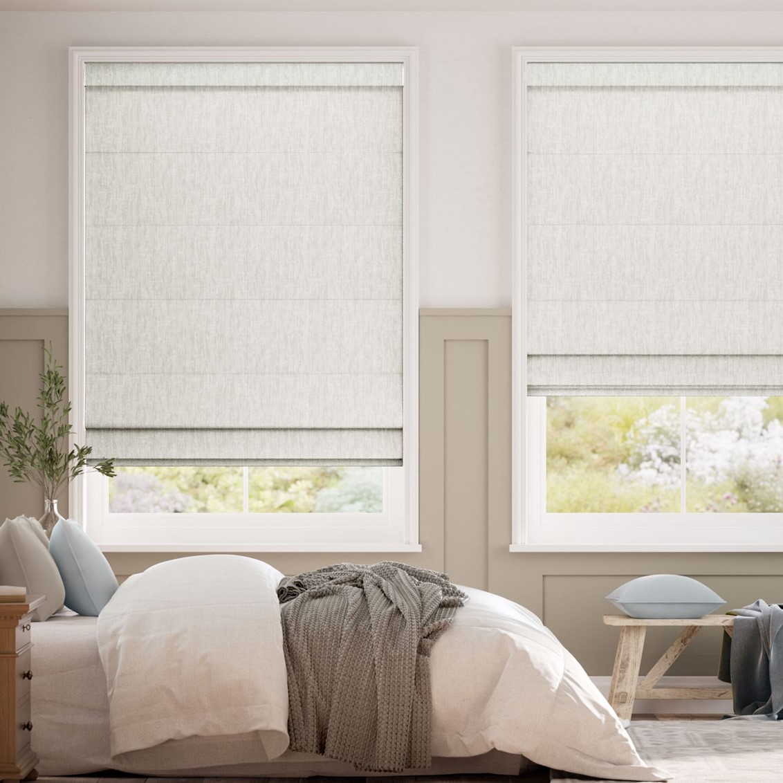 Ambrose Fennel Roman Blind