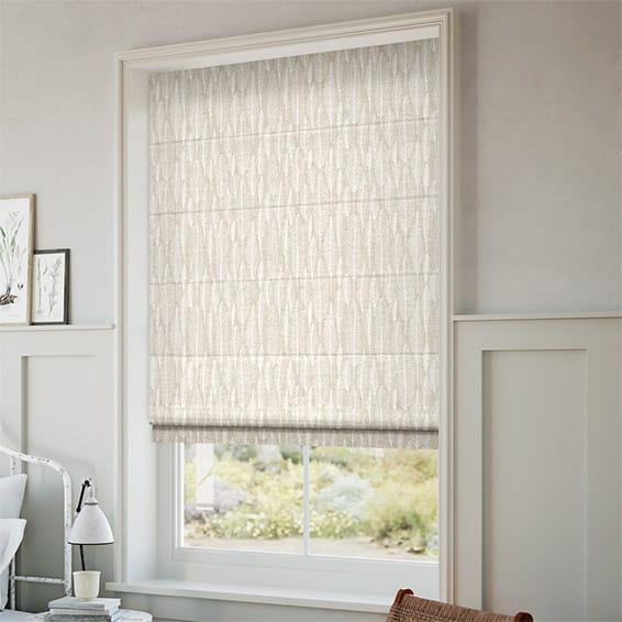 Amelie Embroidered Linen Roman Blind