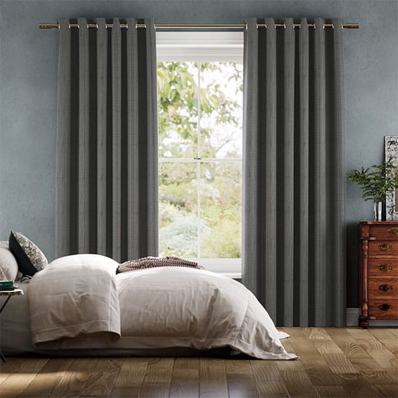 Amore Gunmetal Grey Curtains