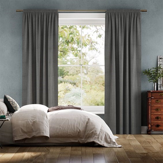 Amore Gunmetal Grey Curtains