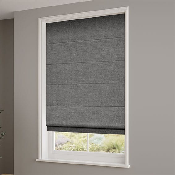 Amore Gunmetal Grey Roman Blind | Blinds 2go