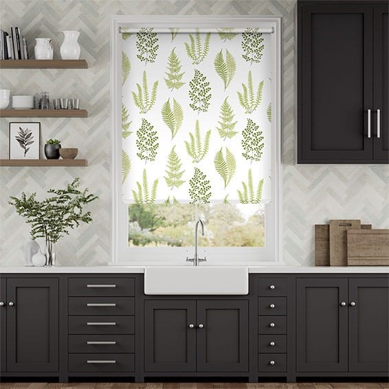 Angel Ferns Olive Roller Blind