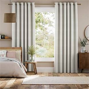 Ansari Faux Silk Platinum Curtains thumbnail image