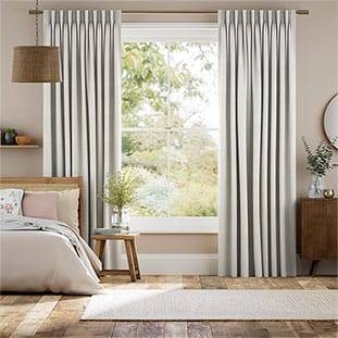 Ansari Faux Silk Platinum Curtains thumbnail image