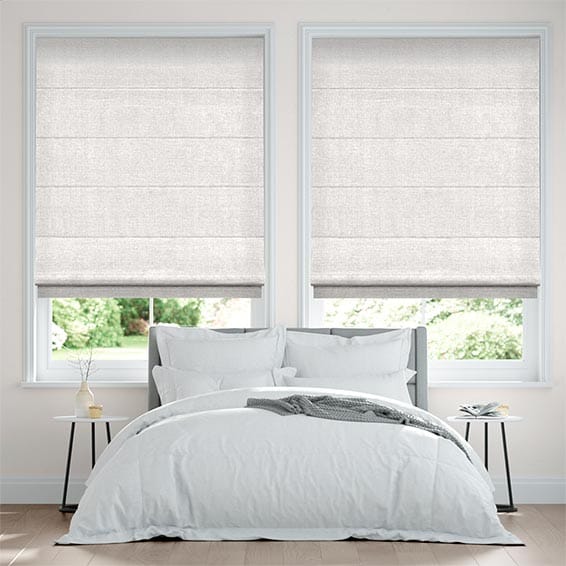 Ansari Faux Silk Platinum Roman Blind