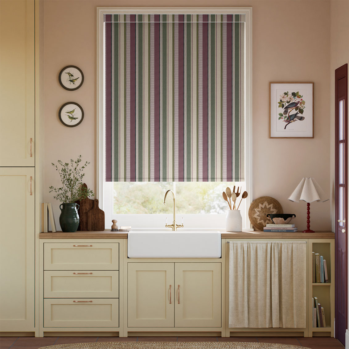 Archive Stripe Heather Roller Blind