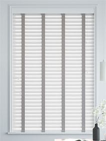 Arctic White & Paloma Wooden Blind thumbnail image