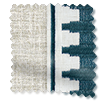 Arlo Oatmeal & Ascott Teal Curtains swatch image