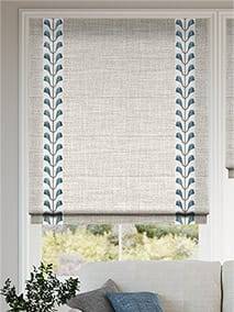 Arlo Oatmeal & Chatsworth Cornflower Roman Blind thumbnail image